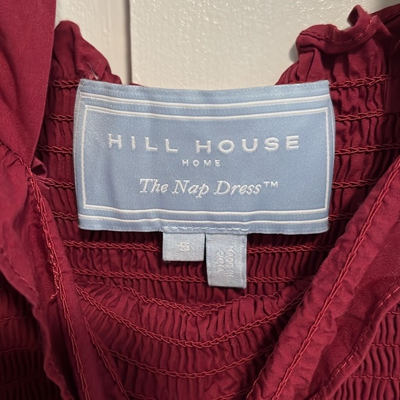 Hill House Home Ellie Nap Dress in Burgundy Size Small 100% Cotton Maxi Dress - Picture 6 of 10